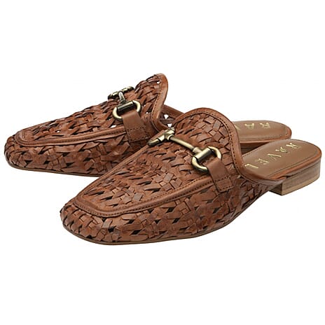 Ravel Women's Leather Anston Crochet Loafers (Size 4) - Tan
