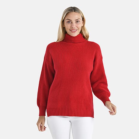 BLACK FRIDAY LAUNCH - Super Sumptuous - Maisi Super Soft Roll Neck Jumper (Size - 18 to 22) - Mulberry