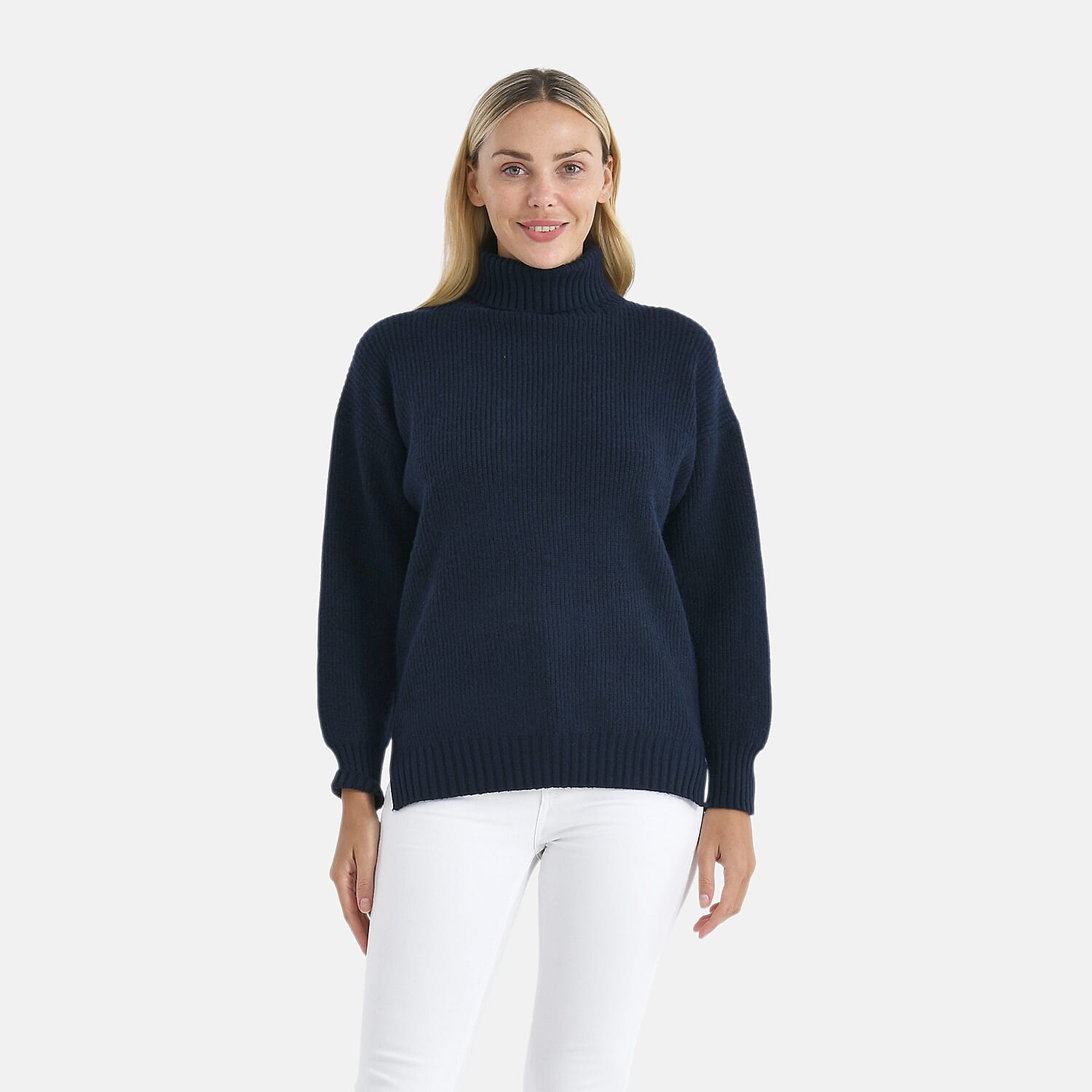 Maisi-Acrylic-Solid-Jumper-Size-S-M-Navy