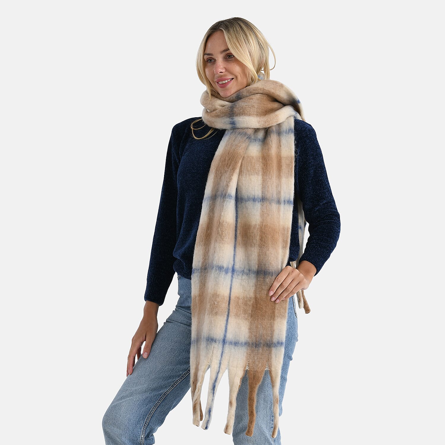 Styled By Printed Scarf (Size - One Size) - Yellow