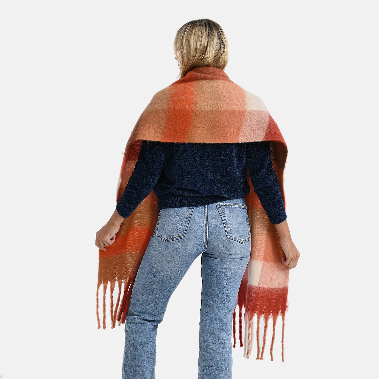 Styled By Printed Scarf (Size - One Size) - Red