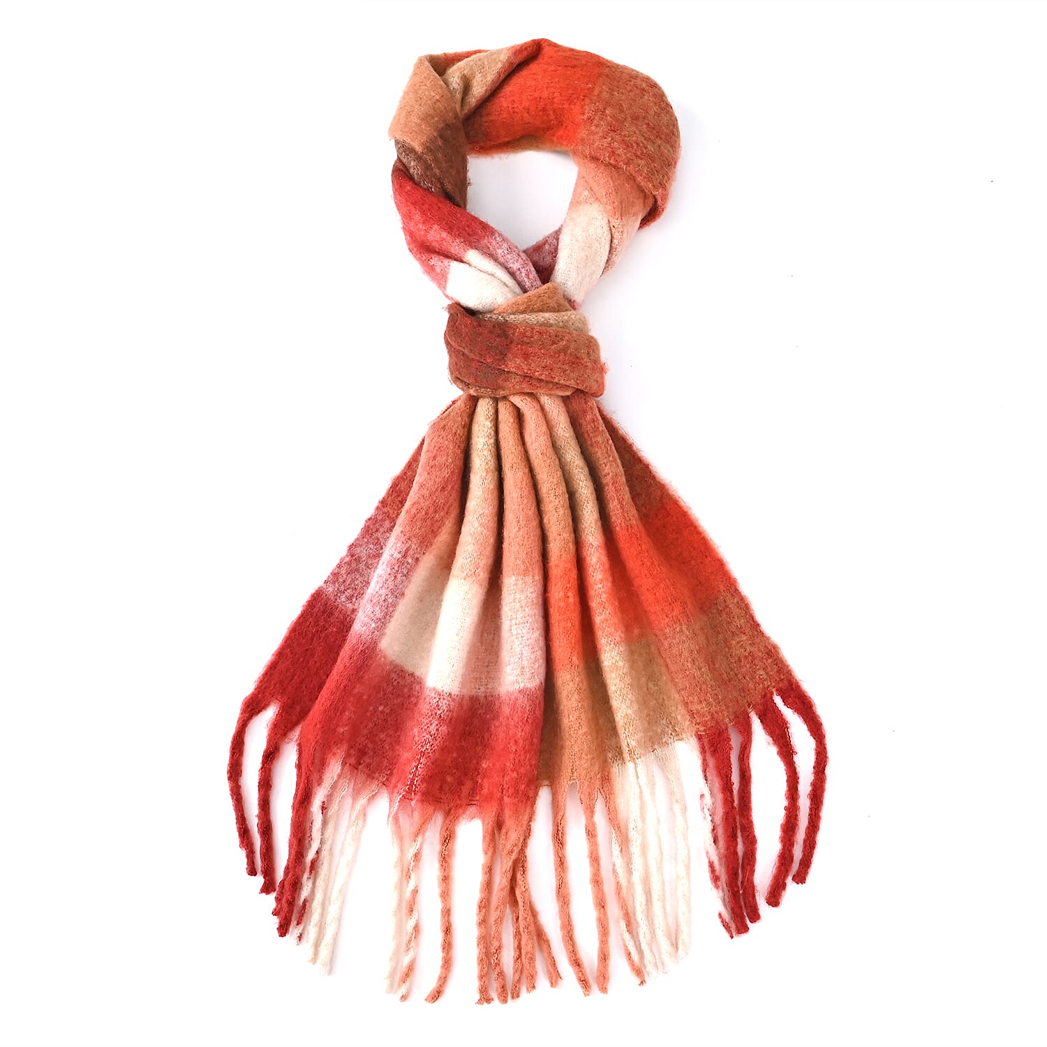 Styled By Printed Scarf (Size - One Size) - Red
