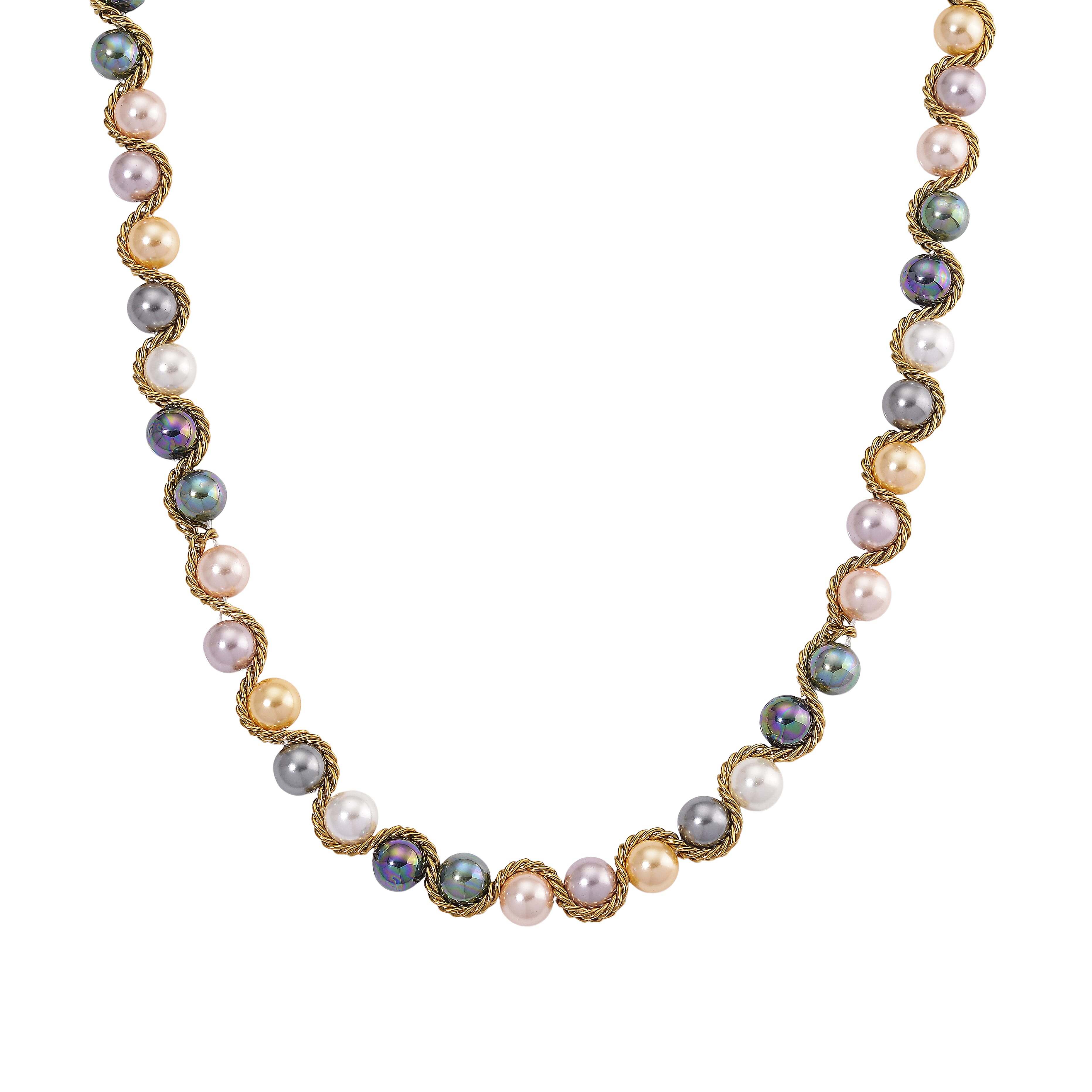The Exotic Collection - Mother of Pearl Rope Necklace With Lobster Claw Clasp (Size - 19.5-2 EXT) - Multi