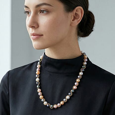 The Exotic Collection - Mother of Pearl Rope Necklace With Lobster Claw Clasp (Size - 19.5-2 EXT) - Multi