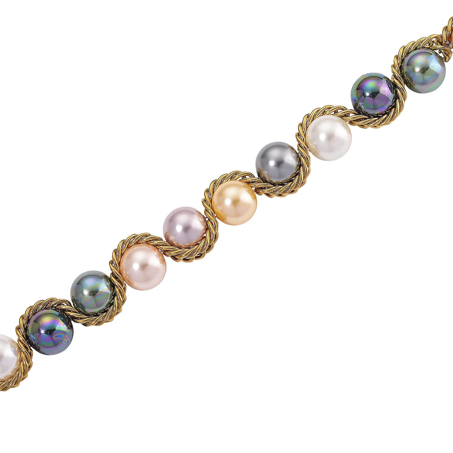 The Exotic Collection - Mother of Pearl Rope Necklace With Lobster Claw Clasp (Size - 19.5-2 EXT) - Multi