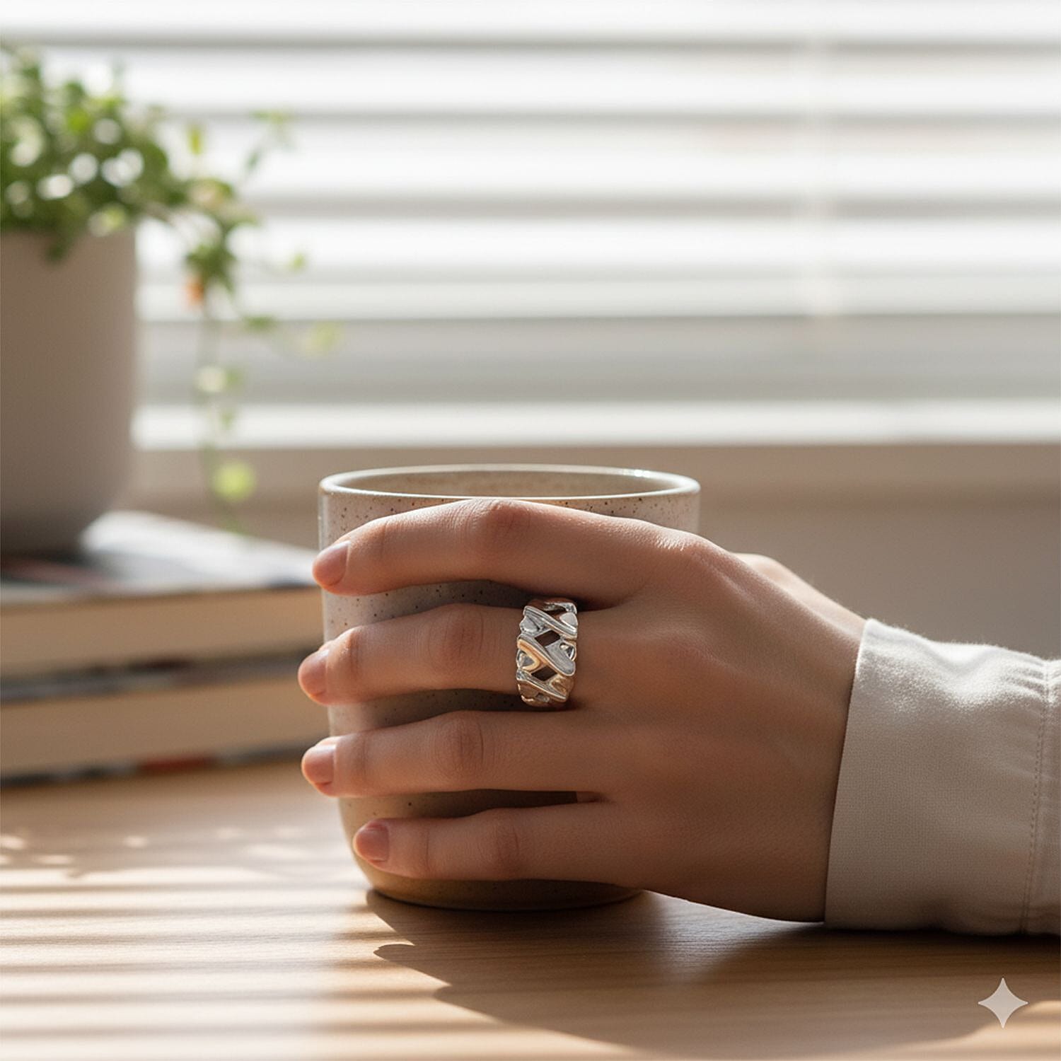 Designer Inspired Thai Sterling Silver Band Ring