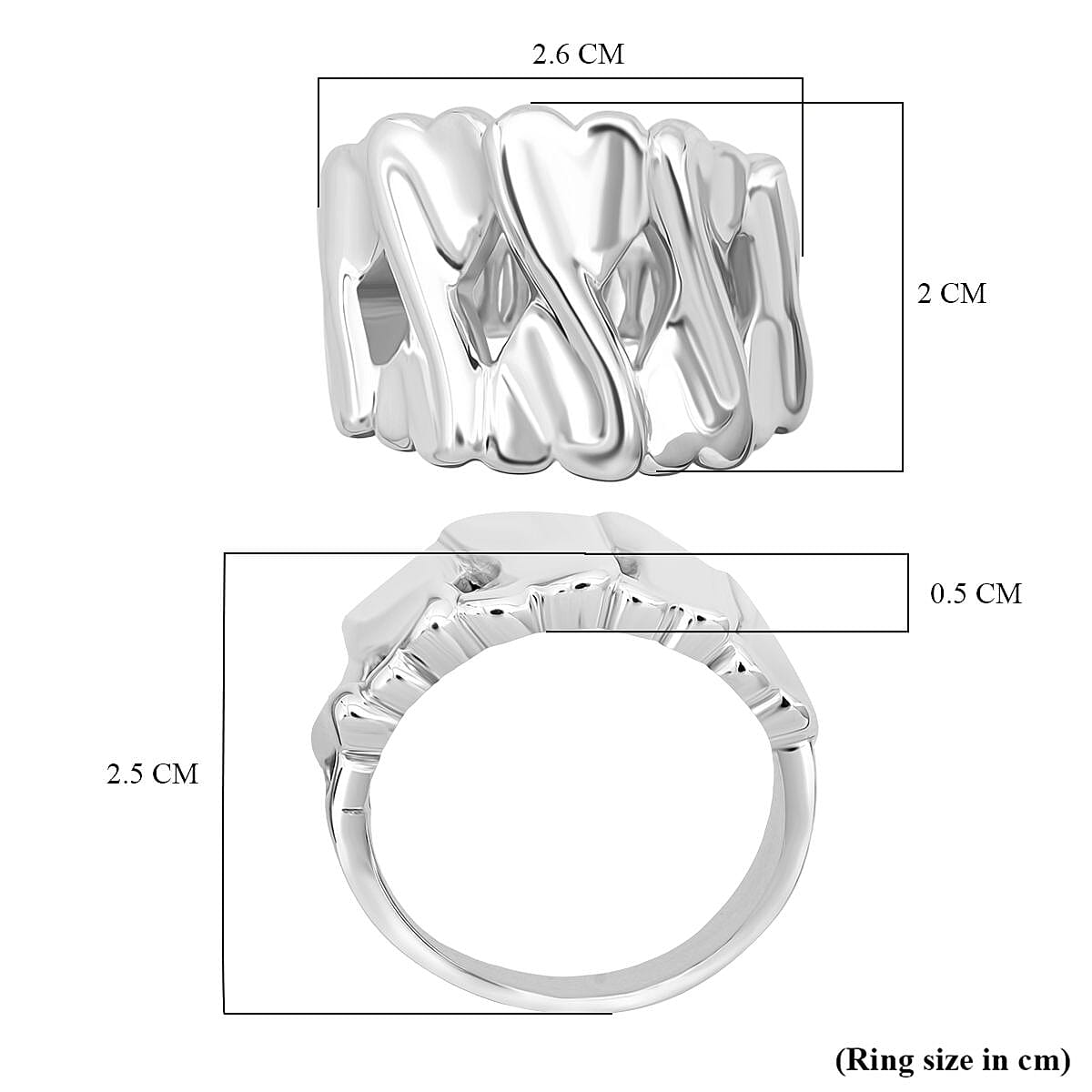 Designer Inspired Thai Sterling Silver Band Ring