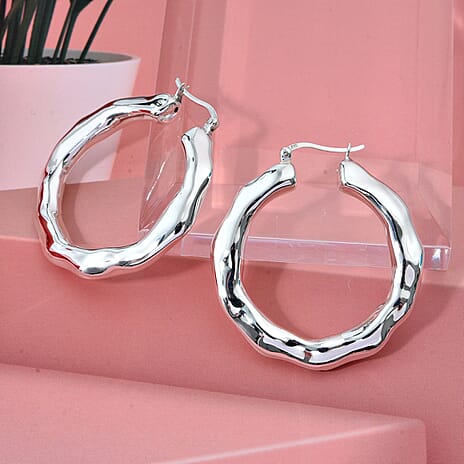 Thai Sterling Silver Hoop Earring with Clasp