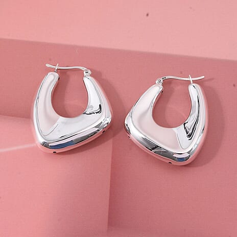 Thai Sterling Silver Hoop Earring with Clasp