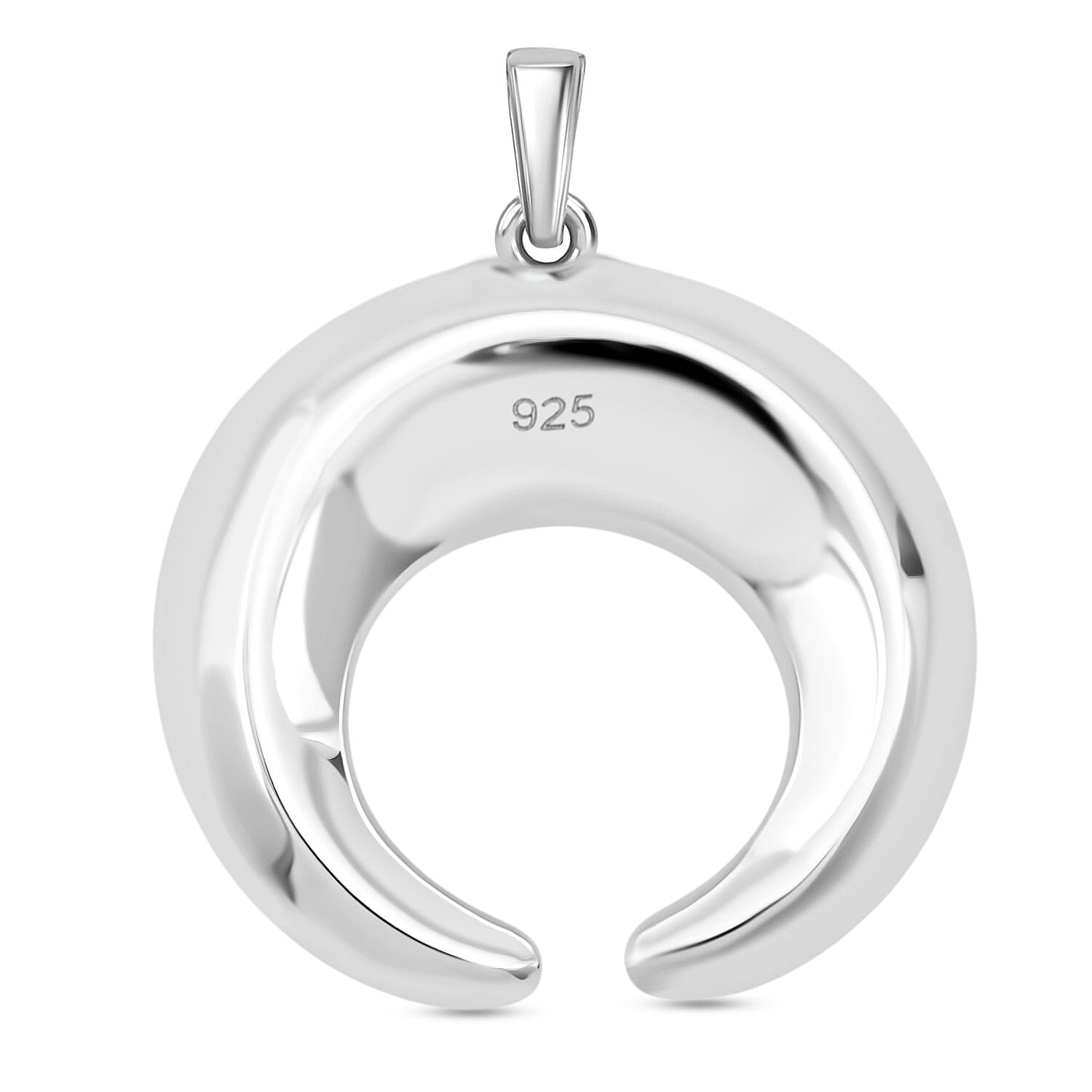 Sterling Silver Crescent Moon Pendant