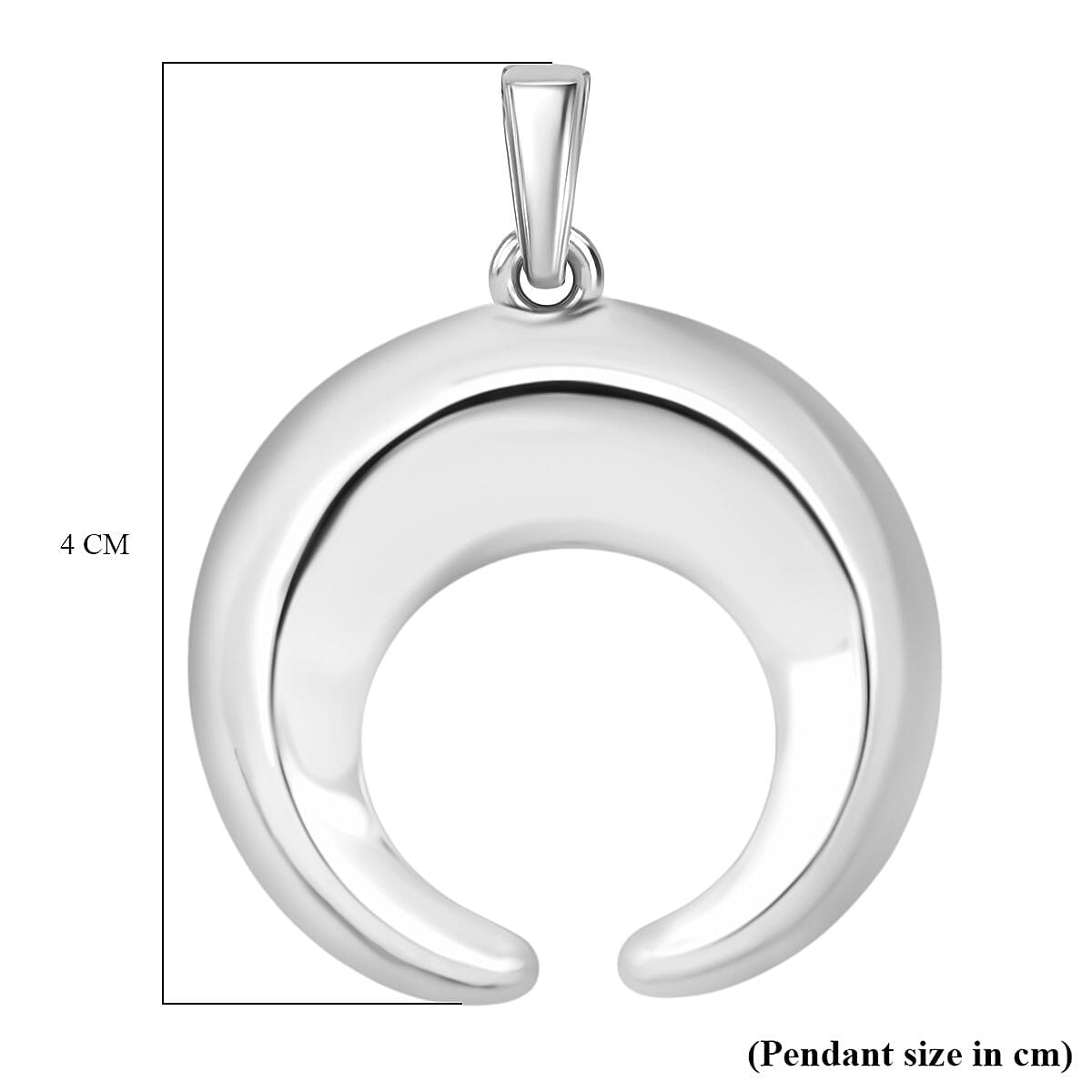 Sterling Silver Crescent Moon Pendant