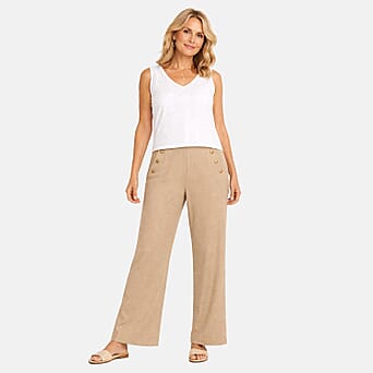 https://tjcuk.sirv.com/Products/82/4/8249085/Anonymous-Wide-Leg-Trouser-With-Gold-Button-Detail-Size-20-Light-Sand_8249085.jpg?w=342&h=342