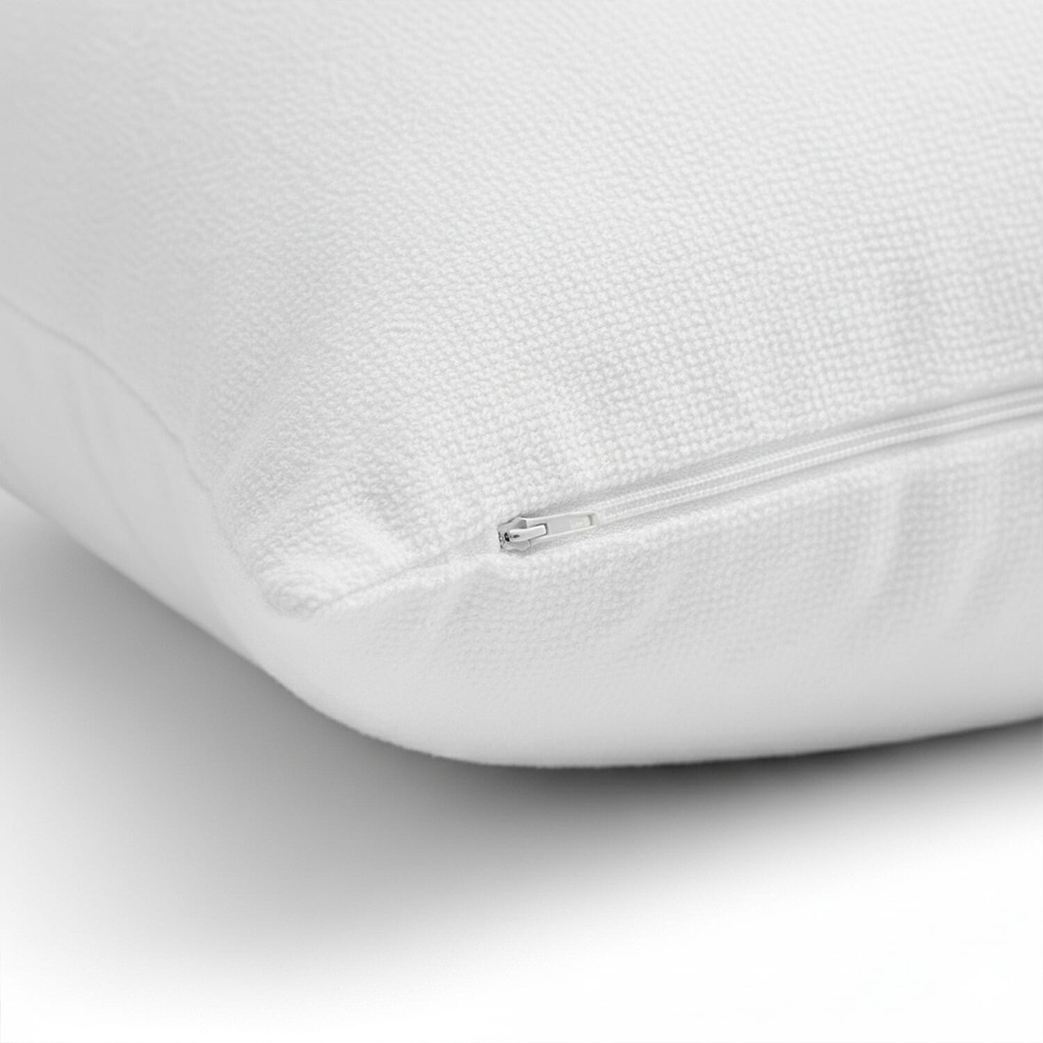 Set of 2 Terry Towelling Water Proof Pillow Protectors (74x48cm) - White