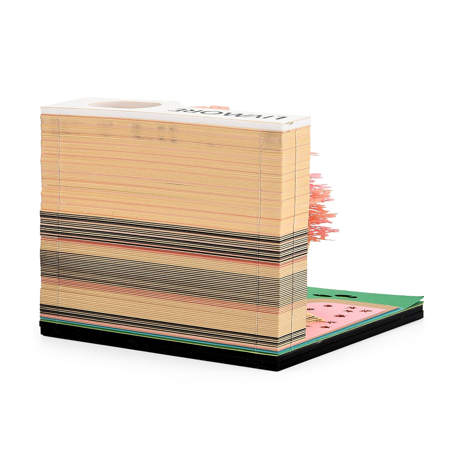 LIVMORE 2026 Tree House Sculpture Calendar & Acrylic Pen Holder - Pink