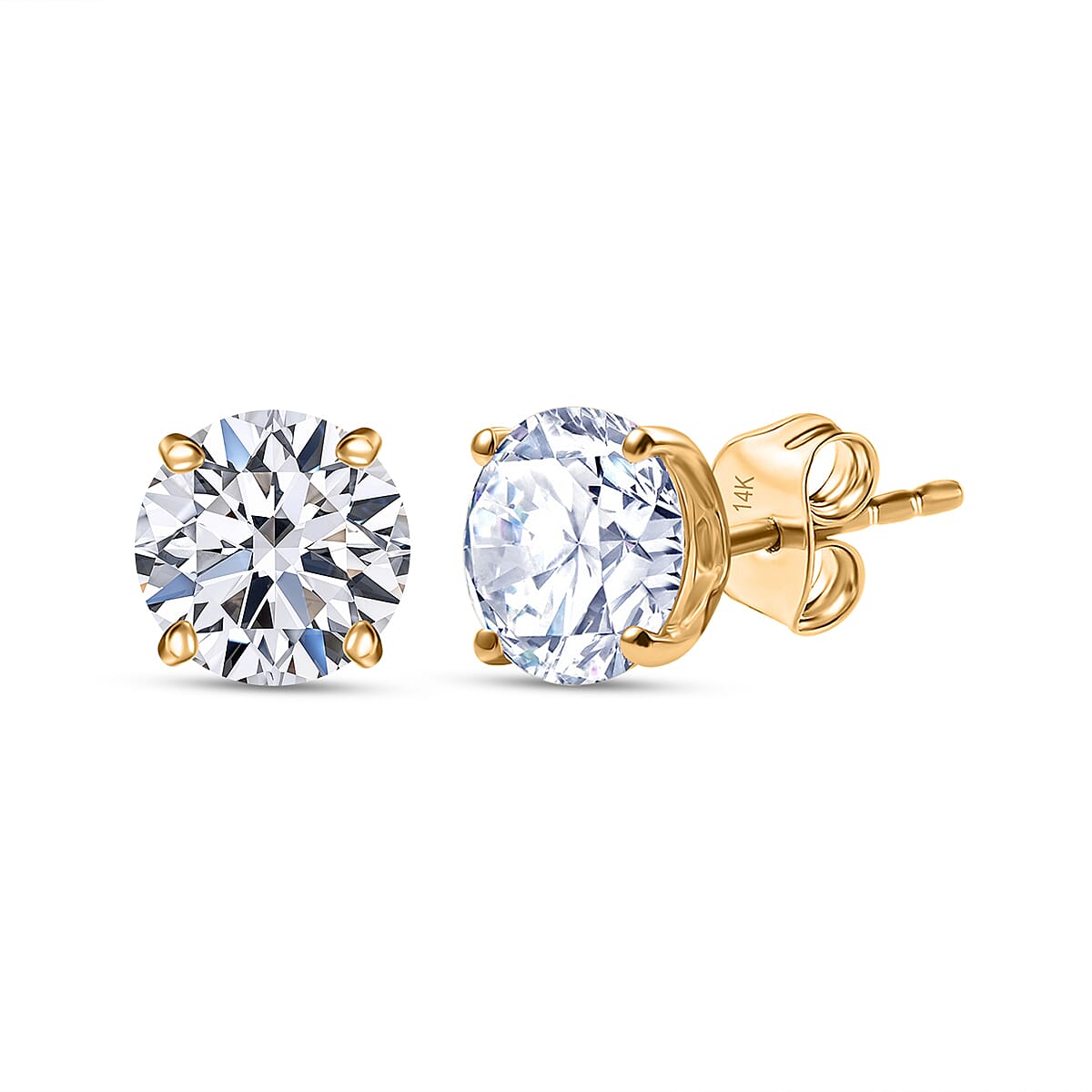 NY CloseOut-14K Yellow Gold SGL Certified Lab Grown Diamond (SI-GH) Studs 3.00 Ct.