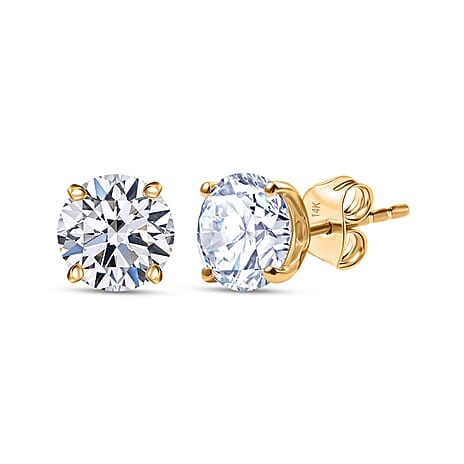 NY CloseOut-14K Yellow Gold SGL Certified Lab Grown Diamond (SI-GH) Studs 3.00 Ct.