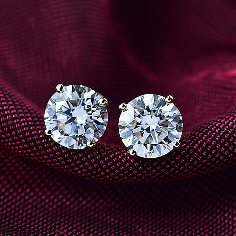 NY CloseOut-14K Yellow Gold SGL Certified Lab Grown Diamond (SI-GH) Studs 3.00 Ct.