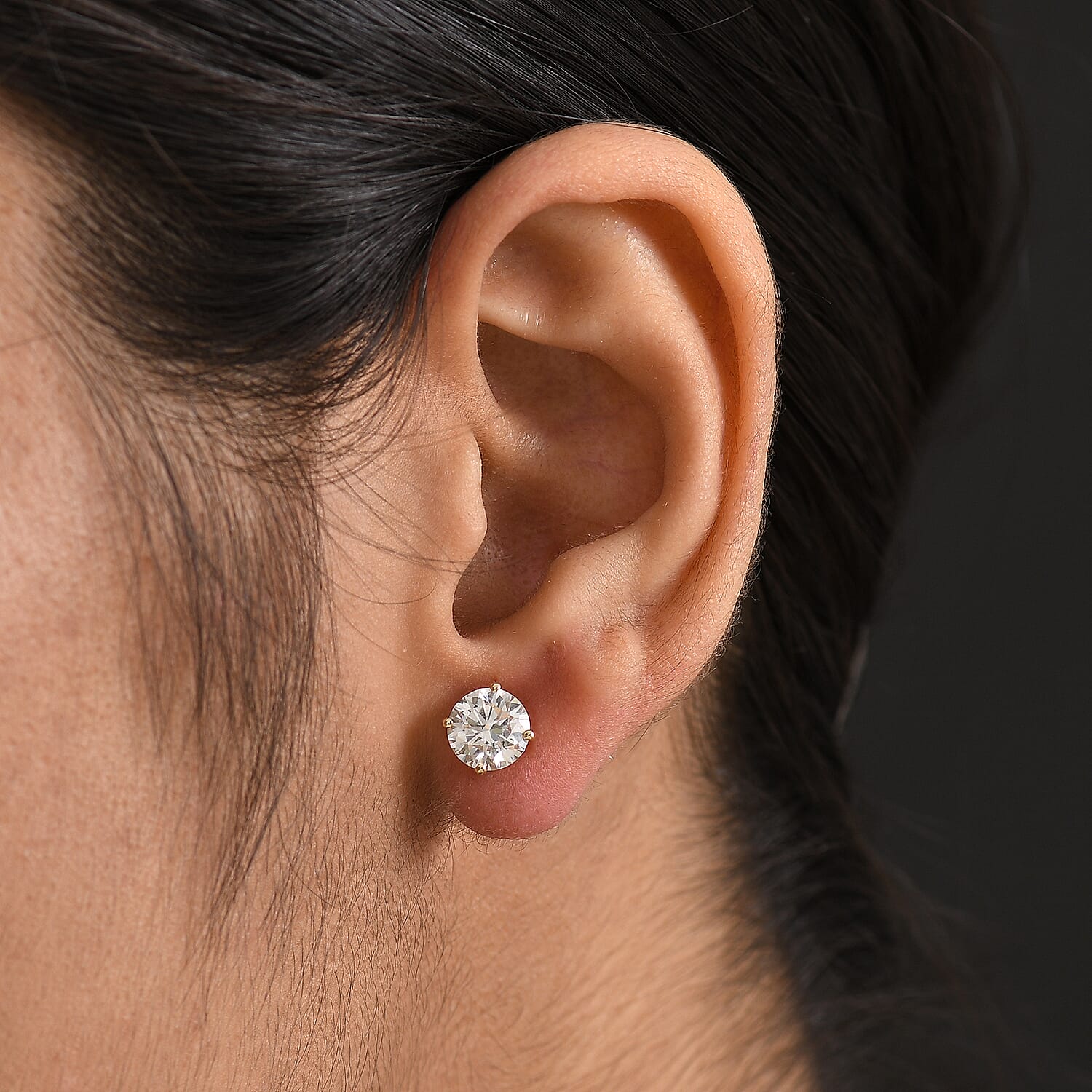 NY CloseOut-14K Yellow Gold SGL Certified Lab Grown Diamond (SI-GH) Studs 3.00 Ct.