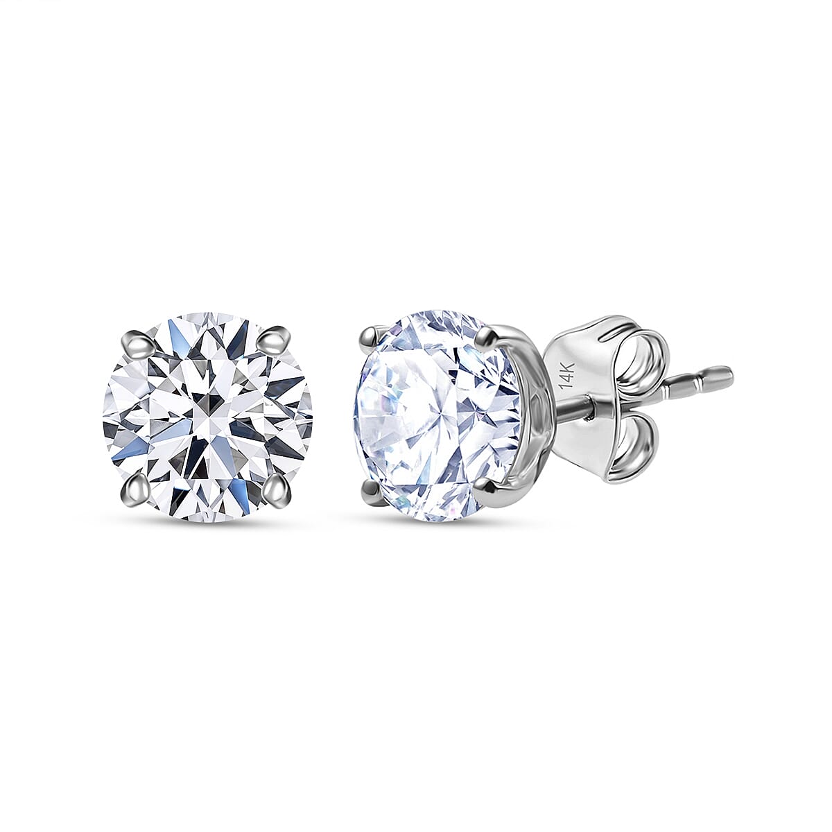 Luxuriant NY CloseOut - 14K White Gold SGL Certified Lab Grown Diamond (SI-GH) Studs Earrings 3.00 Ct.