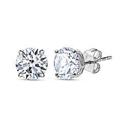 LUXURIANT 3 Ct. Lab Grown Diamond Solitaire Stud Earrings in 14K Yellow Gold SGL Certified (SI-GH)