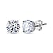 LUXURIANT 3 Ct. Lab Grown Diamond Solitaire Stud Earrings in 14K White Gold SGL Certified (SI-GH)