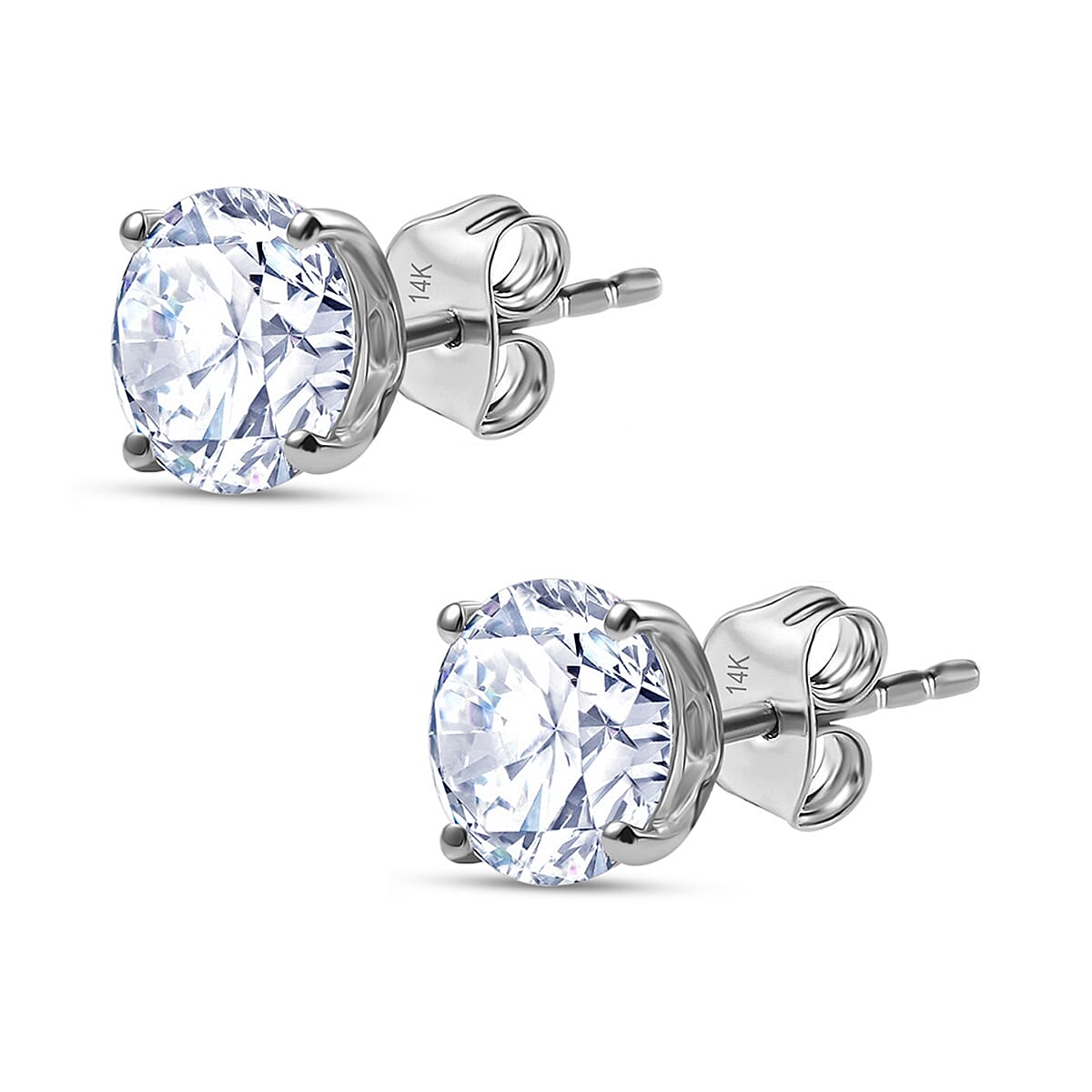 Luxuriant NY CloseOut - 14K White Gold SGL Certified Lab Grown Diamond (SI-GH) Studs Earrings 3.00 Ct.