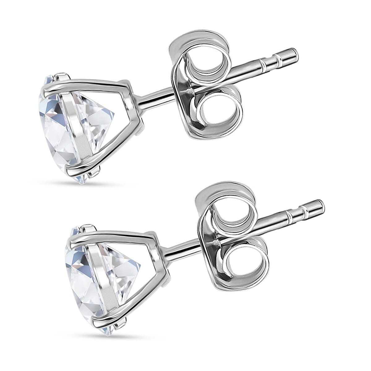 Luxuriant NY CloseOut - 14K White Gold SGL Certified Lab Grown Diamond (SI-GH) Studs Earrings 3.00 Ct.