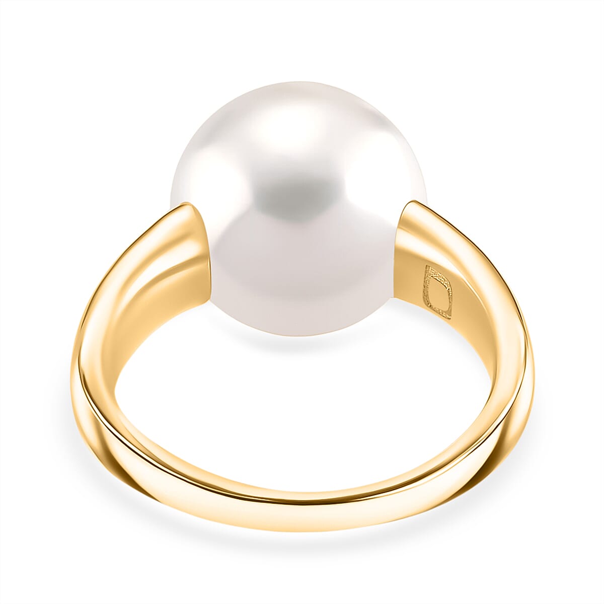 D'joy Edison Pearl Ring in Yellow Gold Plated Sterling Silver 10.50 Ct.