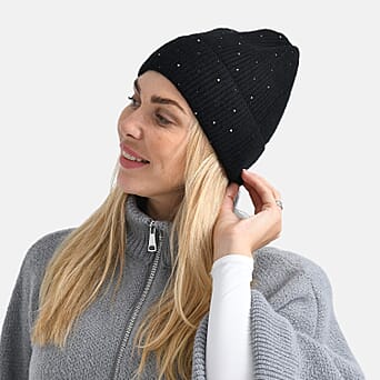 https://tjcuk.sirv.com/Products/82/4/8249754/La-Marey-Leopard-Pattern-Beanie-Hat-22-x-21-cm-Black-with-Stones_8249754_2.jpg?w=342&h=342