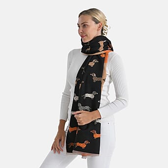 https://tjcuk.sirv.com/Products/82/4/8249795/Closeout-Deal-Dog-Pattern-Scarf-180-x-67-cm-Black-White-Orange_8249795_2.jpg?w=342&h=342