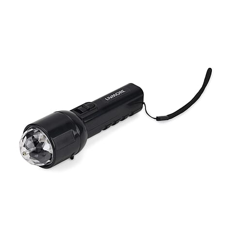 LIVMORE Twilight Dual LED Flashlight With Colour Change Party Light