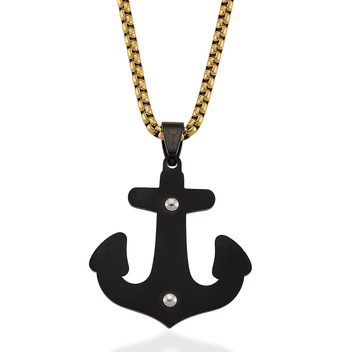 Anchor Necklace (Size - 20 - 2 Ext) in Yellow Gold Plated