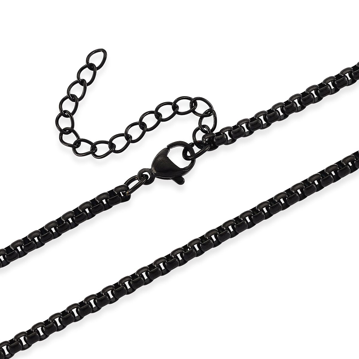 Anchor Necklace (Size - 24 - 2 Ext) in Black Colour