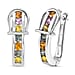 Rainbow Sapphire Earring with Hoop in Yellow Gold Plated Sterling Silver 1.40 Ct, Silver Wt. 5.39 Gms.