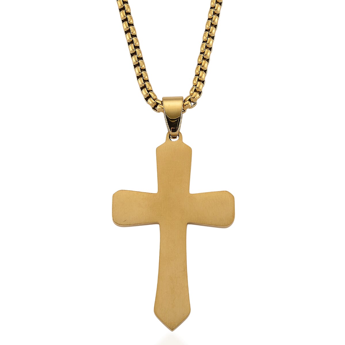Close Out Deal- Cross Necklace (Size - 24 - 2 Ext) in Dual Colour Tone