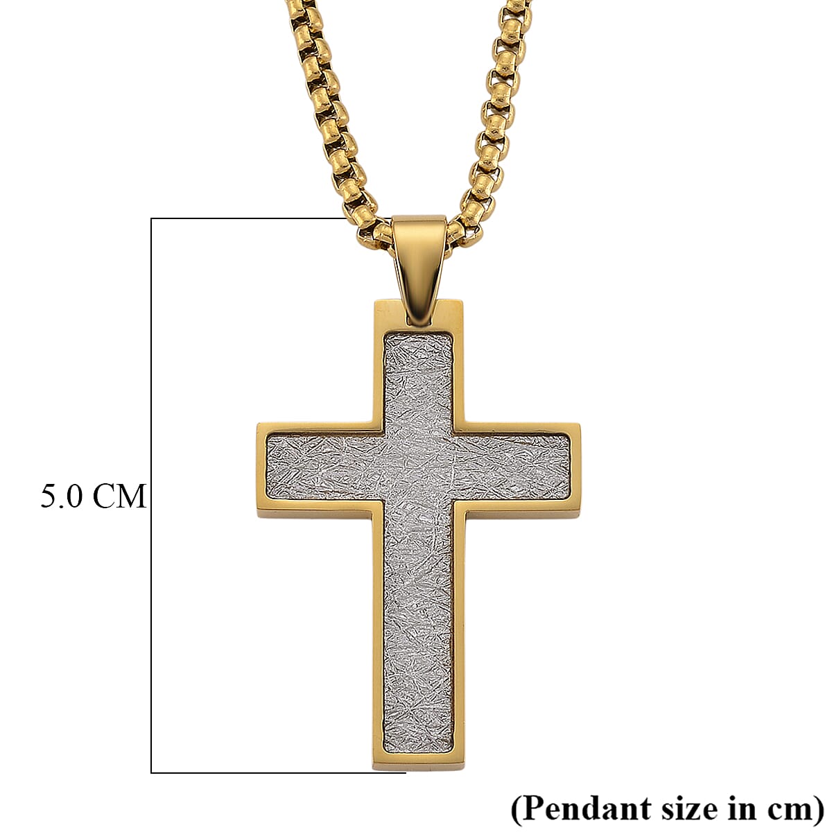 Cross Necklace (Size - 24 - 2 Ext) in Yellow Gold Plated