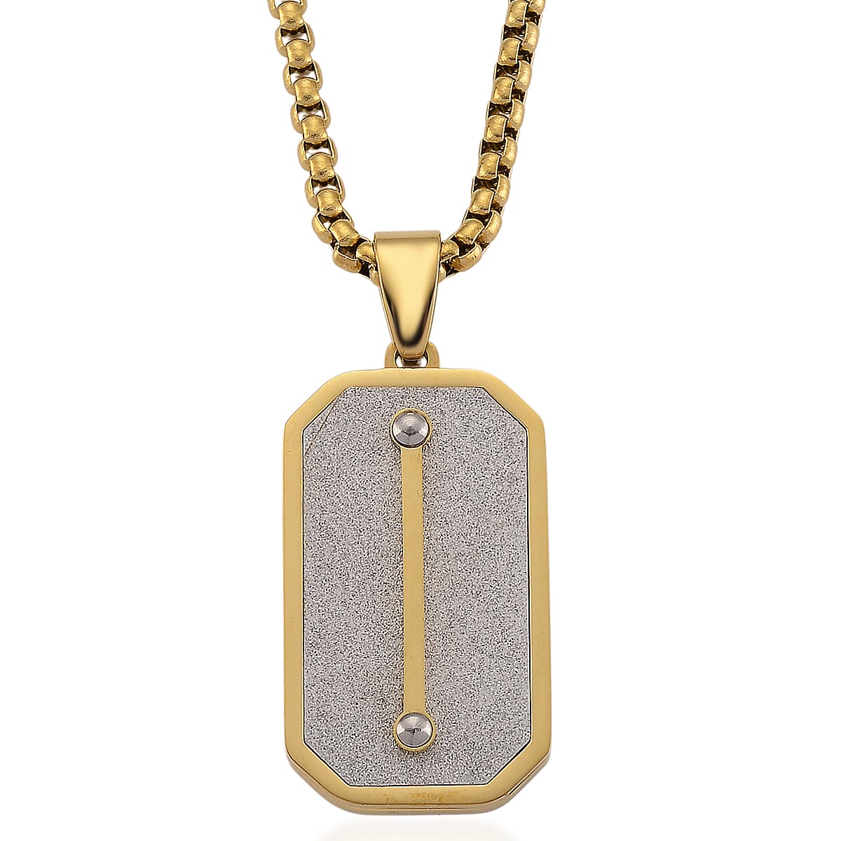 Pendent with Chain (Size - 24 - 2 Ext) in Dual Colour Tone