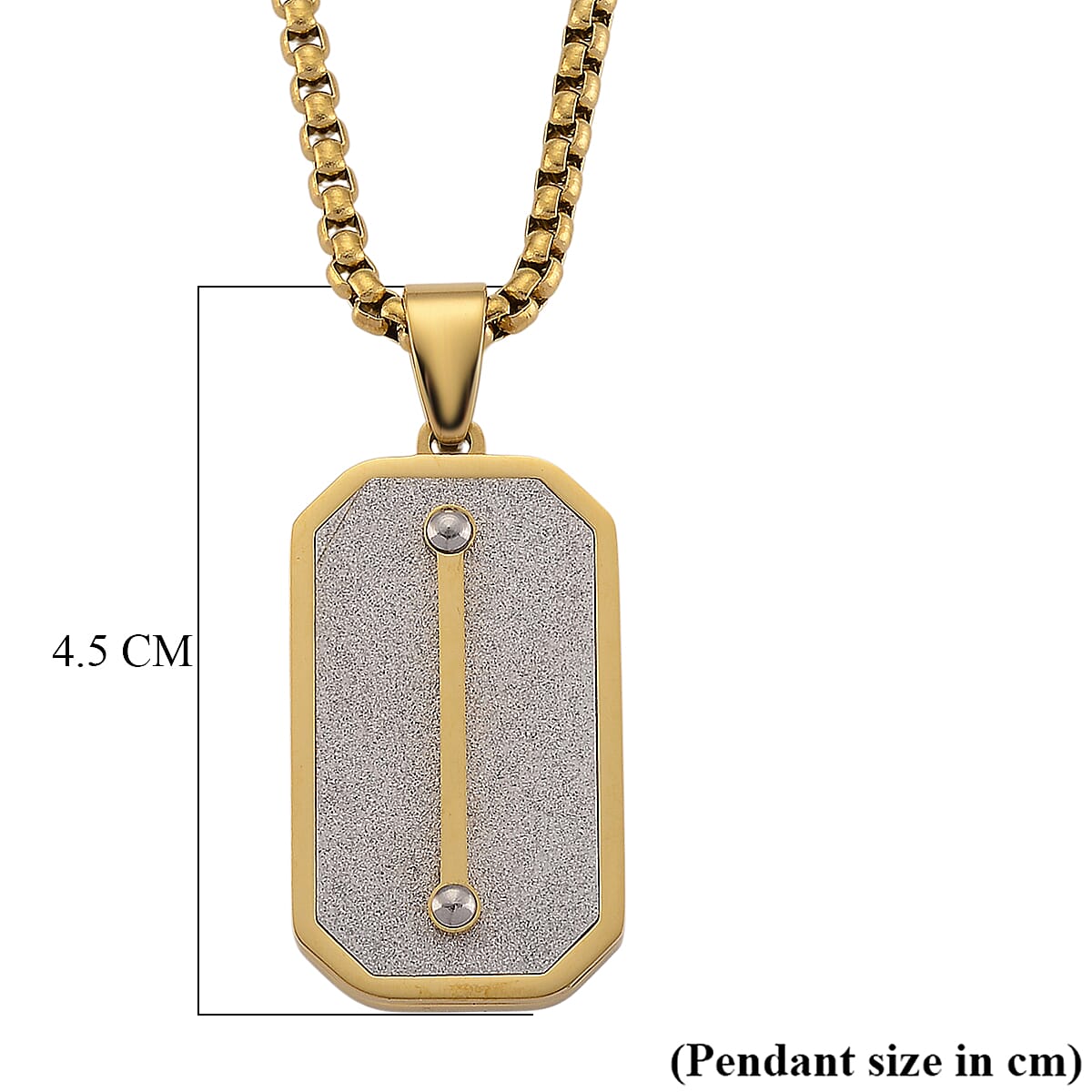 Pendent with Chain (Size - 24 - 2 Ext) in Dual Colour Tone