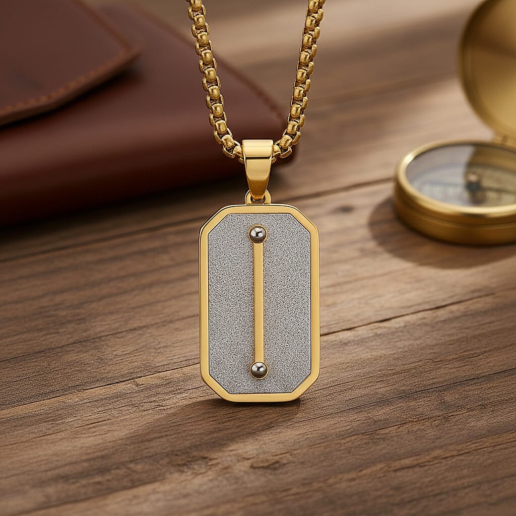 Pendent with Chain (Size - 24 - 2 Ext) in Dual Colour Tone