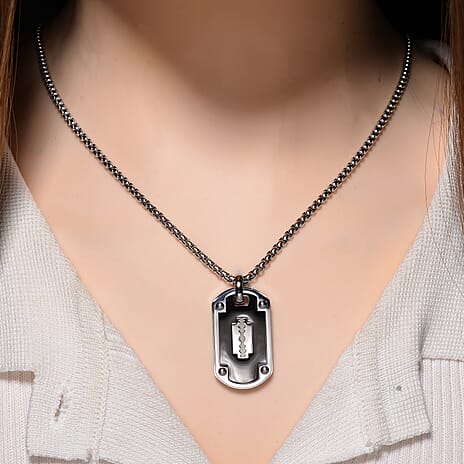 Pendent with Chain (Size - 24 - 2 Ext) in Dual Colour Tone