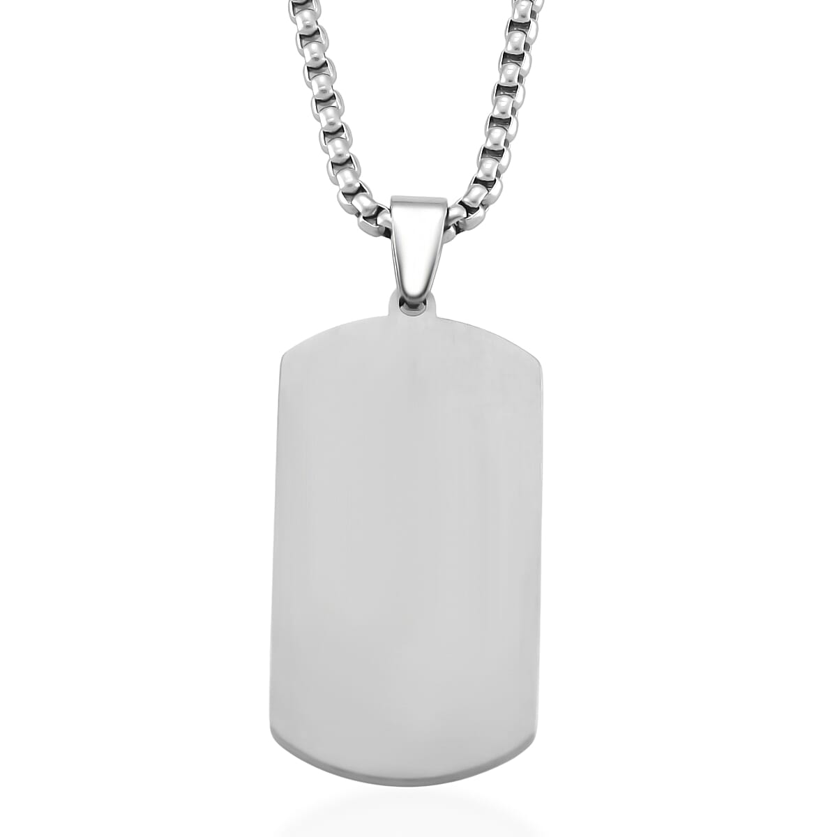 White Cubic Zirconia Pendant with Chain (Size - 24 - 2 Ext) in Dual Colour Tone
