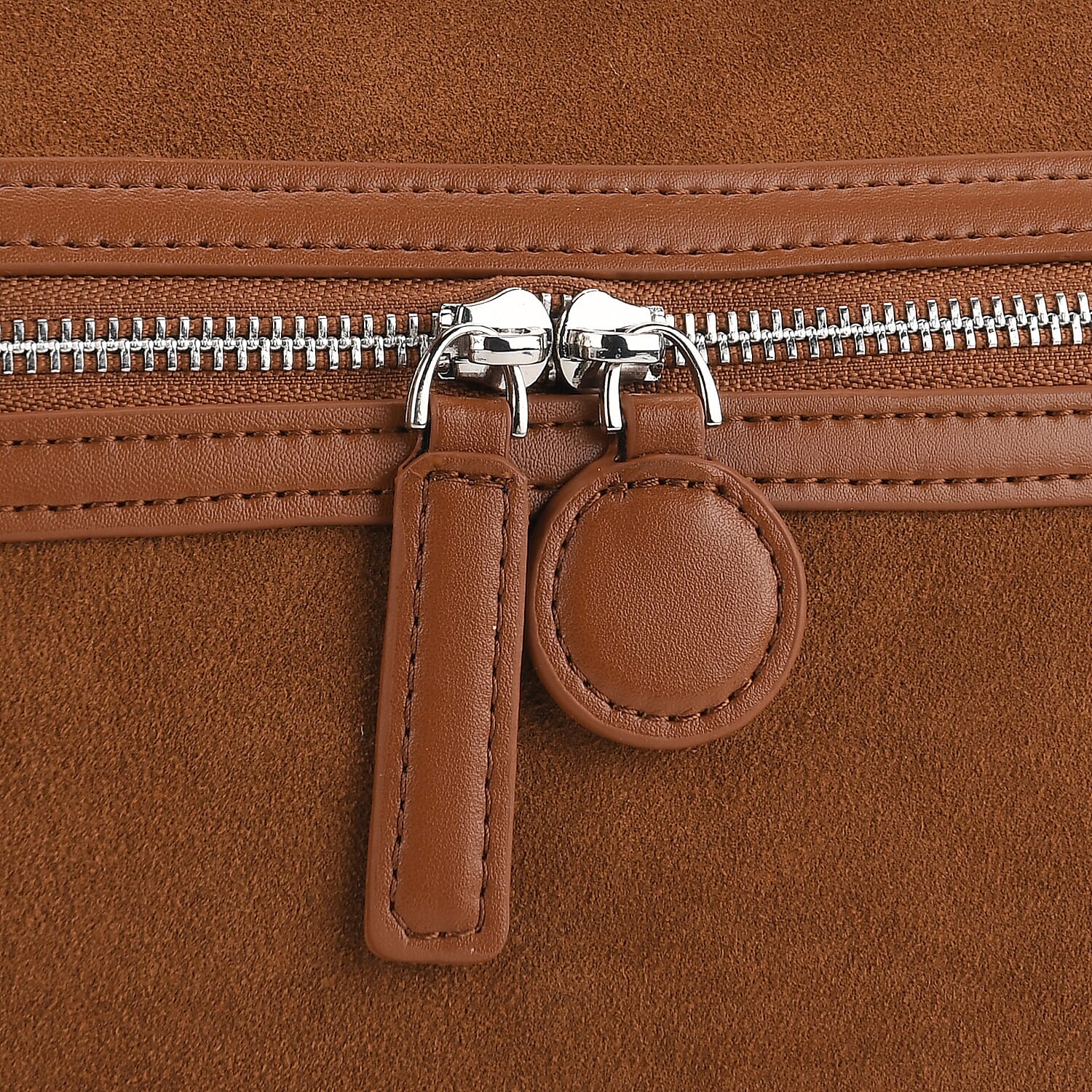 Grand Pelle Genuine Leather Satchel Handbag with Shoulder Strap - Khaki