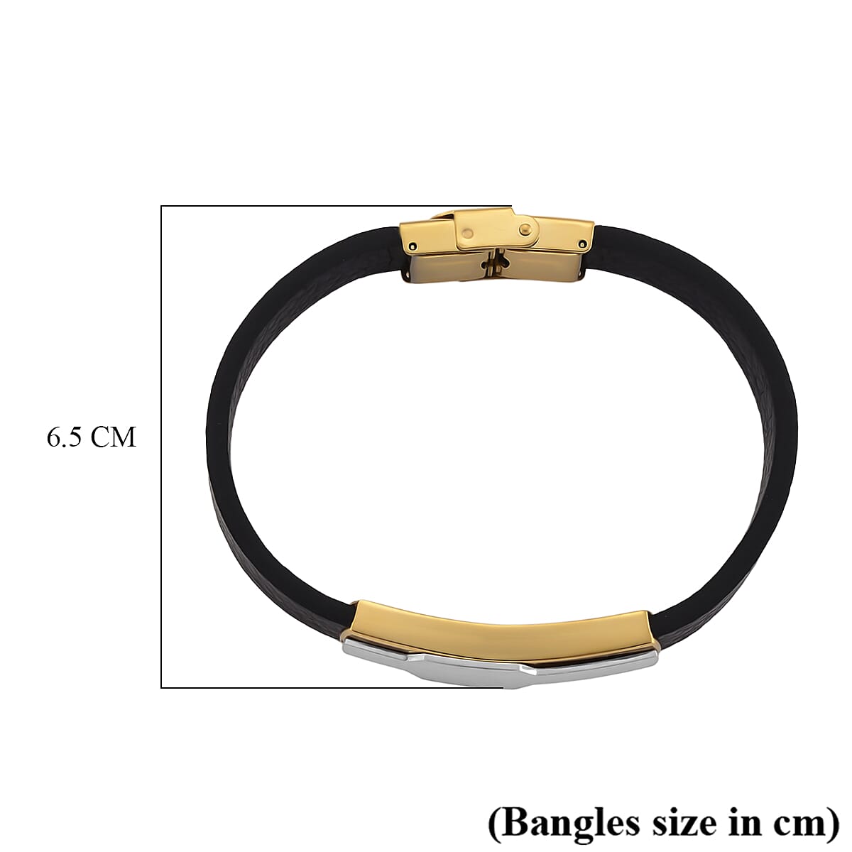Close Out Deal- Leather Bracelet (Size - 8) in Dual Colour Tone