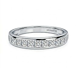 Luxuriant Square Cut Lab Grown Diamond (VS-EF) Band Ring in Sterling Silver