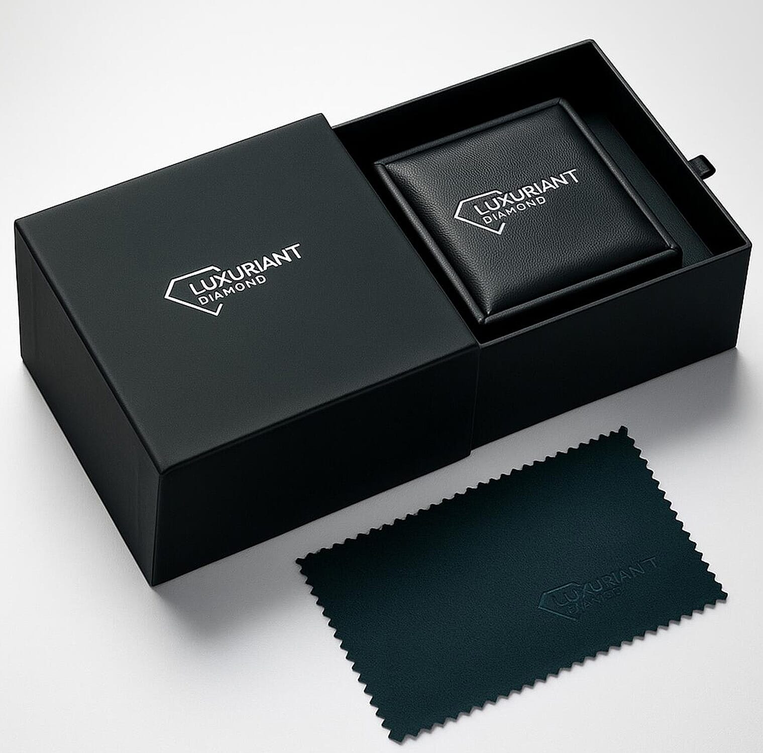 Luxuriant Square Cut Lab Grown Diamond (VS-EF) Band Ring in Rhodium Overlay Sterling Silver 1.06 Ct.