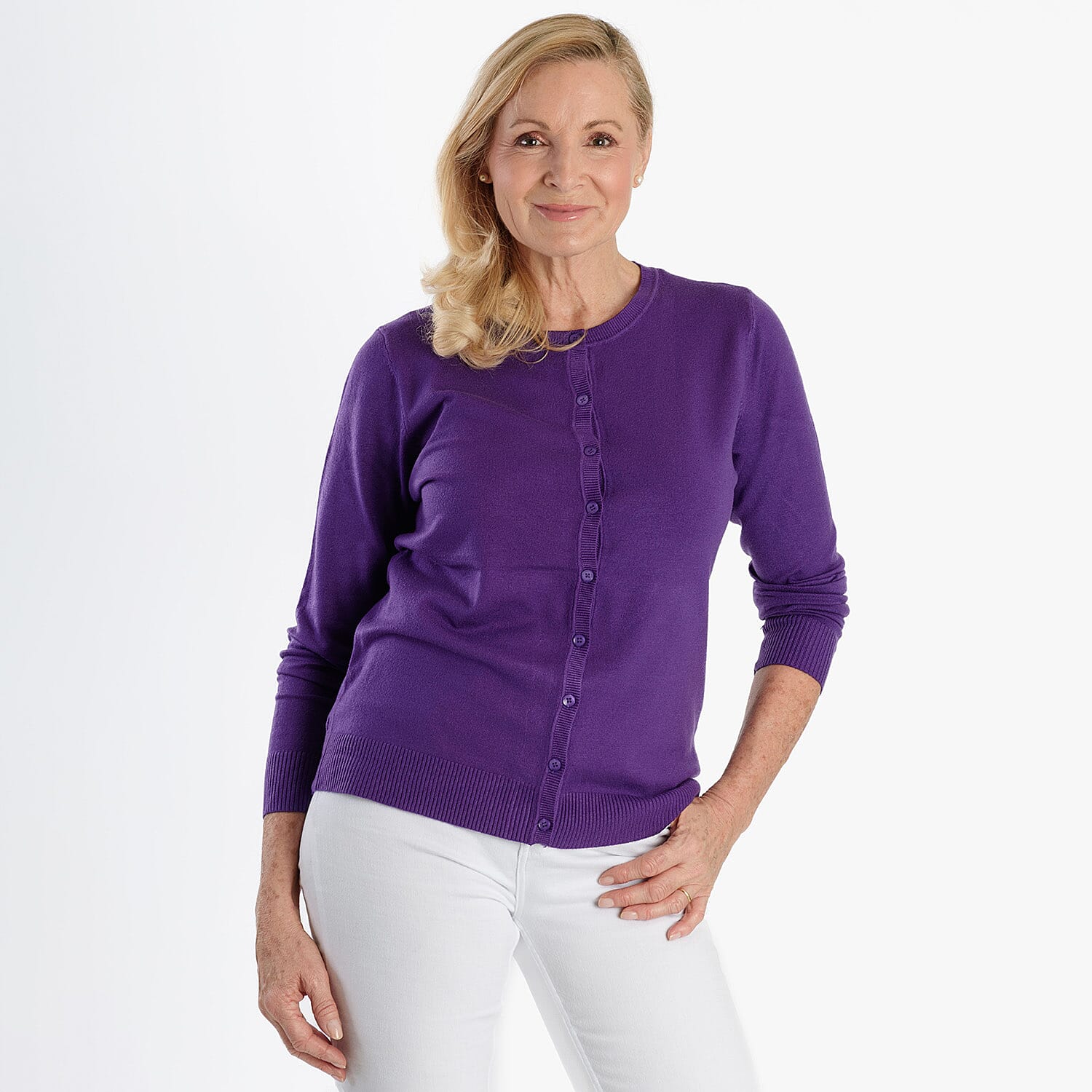 Pure And Natural Crew Neck Cardigan 