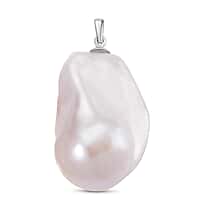 RHAPSODY-950 Platinum AAAA White Baroque Pearl Pendant