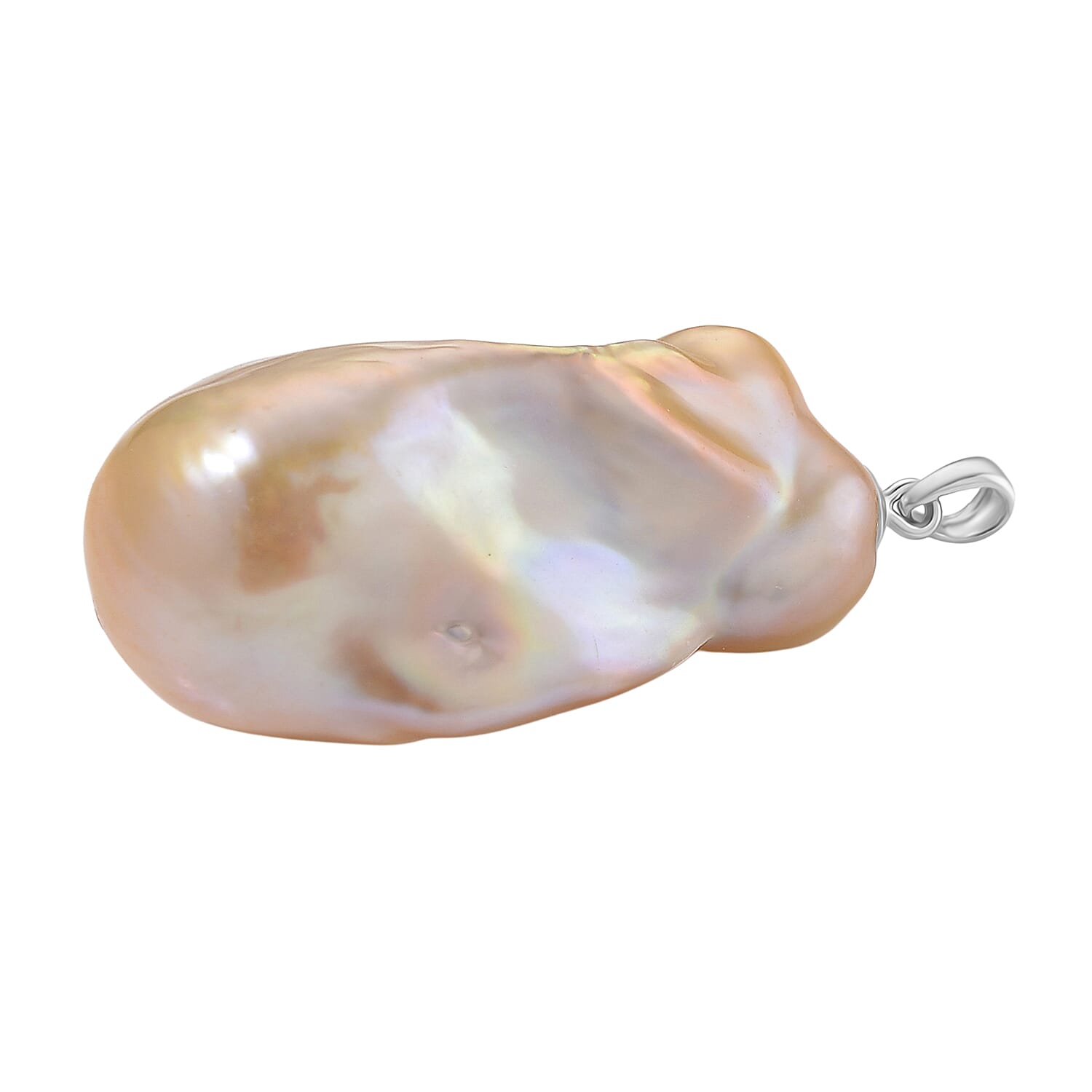 RHAPSODY - 950 Platinum AAAA Golden Baroque Pearl Pendant