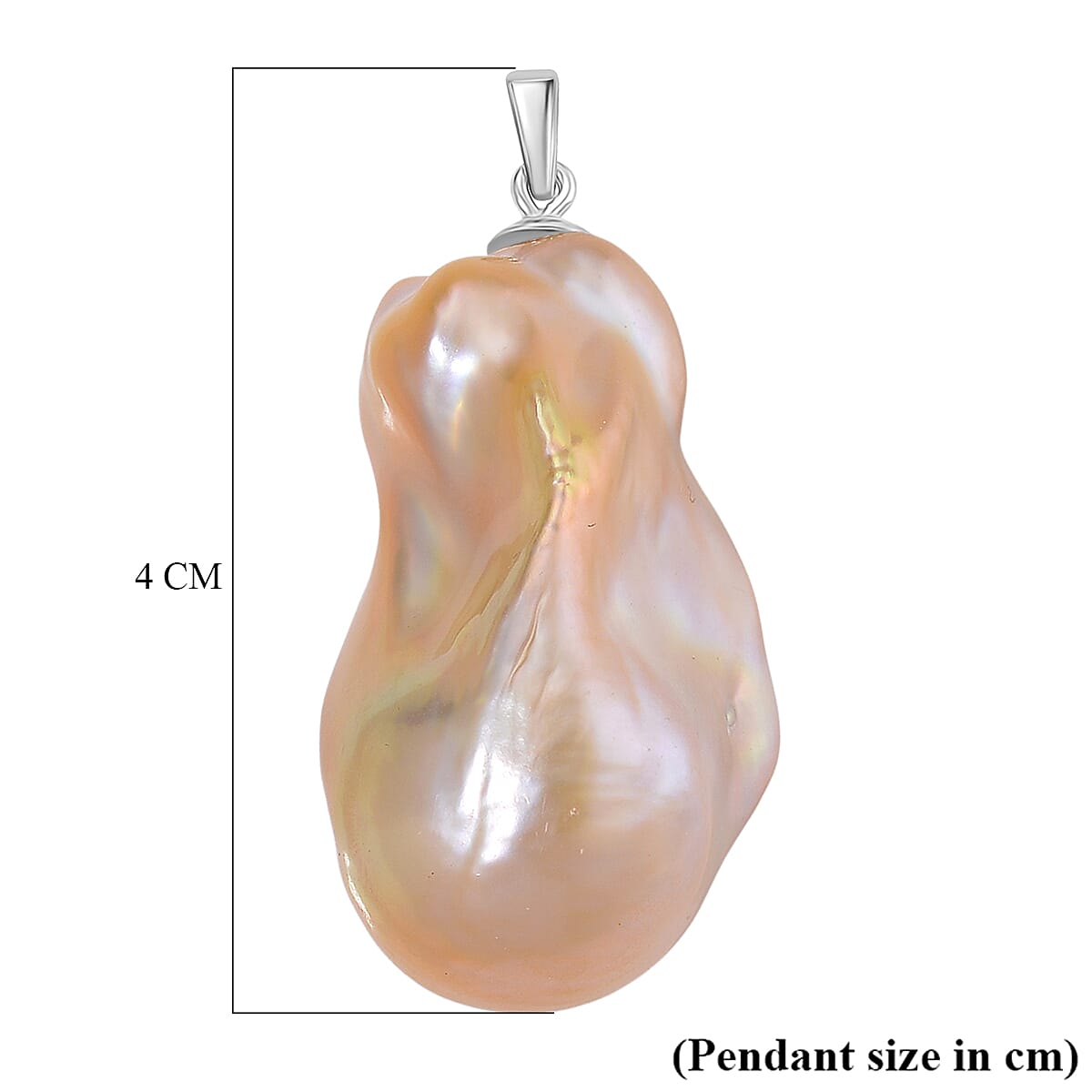 RHAPSODY - 950 Platinum AAAA Golden Baroque Pearl Pendant