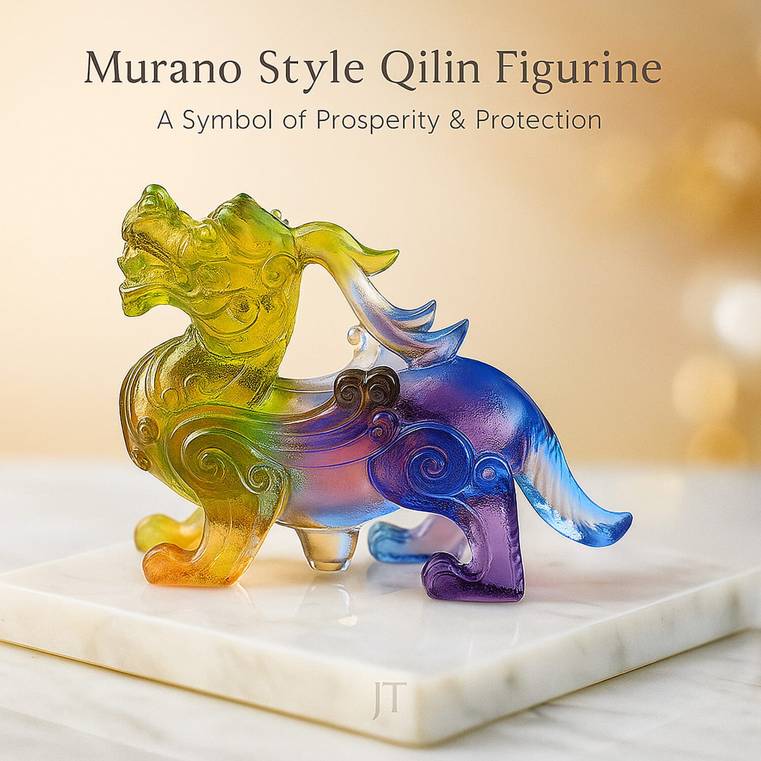 Multi Color Murano Style Glass Figurine 360.00 Ct.